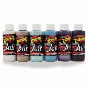 ProAiir Face and Body Painting Makeup - 6 Zombie Colors - 2.1 oz (60ml)
