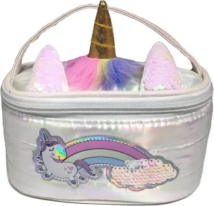 Puffer Unicorn Beauty Case, 1 Mini Iridescent Unicorn Item Holder, Surprise Color, Multicolour, One Size