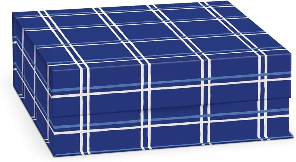 Punch Studio Cobalt Coast Ditsy Pineapples Trinket Box Set of Three (52875N)