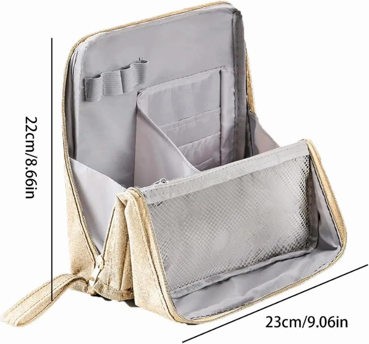 Relevanton Standing Makeup Bag,Stand Up Makeup Bag,Vertical Makeup Organizer Bag,Doresty Standing Make Up Bag Portable, Large Capacity (#5)