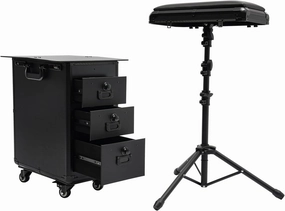 Rolling Makeup Case, Portable 3 Drawers Makeup Case with 4 Universal Wheels & Handles, Large Makeup Case with Combination Lock, Professional Makeup Case Organizers for Salon Barber, Artists