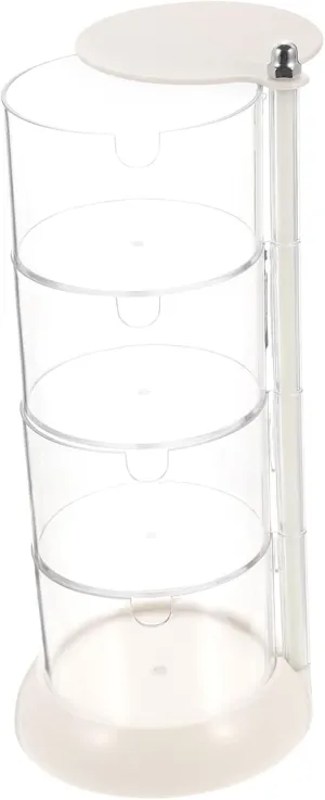 Rotating Beauty Sponge Holder 4-layer Storage Box for Cotton Rounds Pads Balls Makeup Sponge Organizer Travel Case
