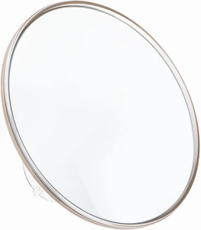 Round Stick-On Convex Mirror，30X Magnifying Mirror with Suction Cup, 6 Inch Round Makeup Mirror with 30X Magnification, Compact Makeup Magnifying Mirror,Silver
