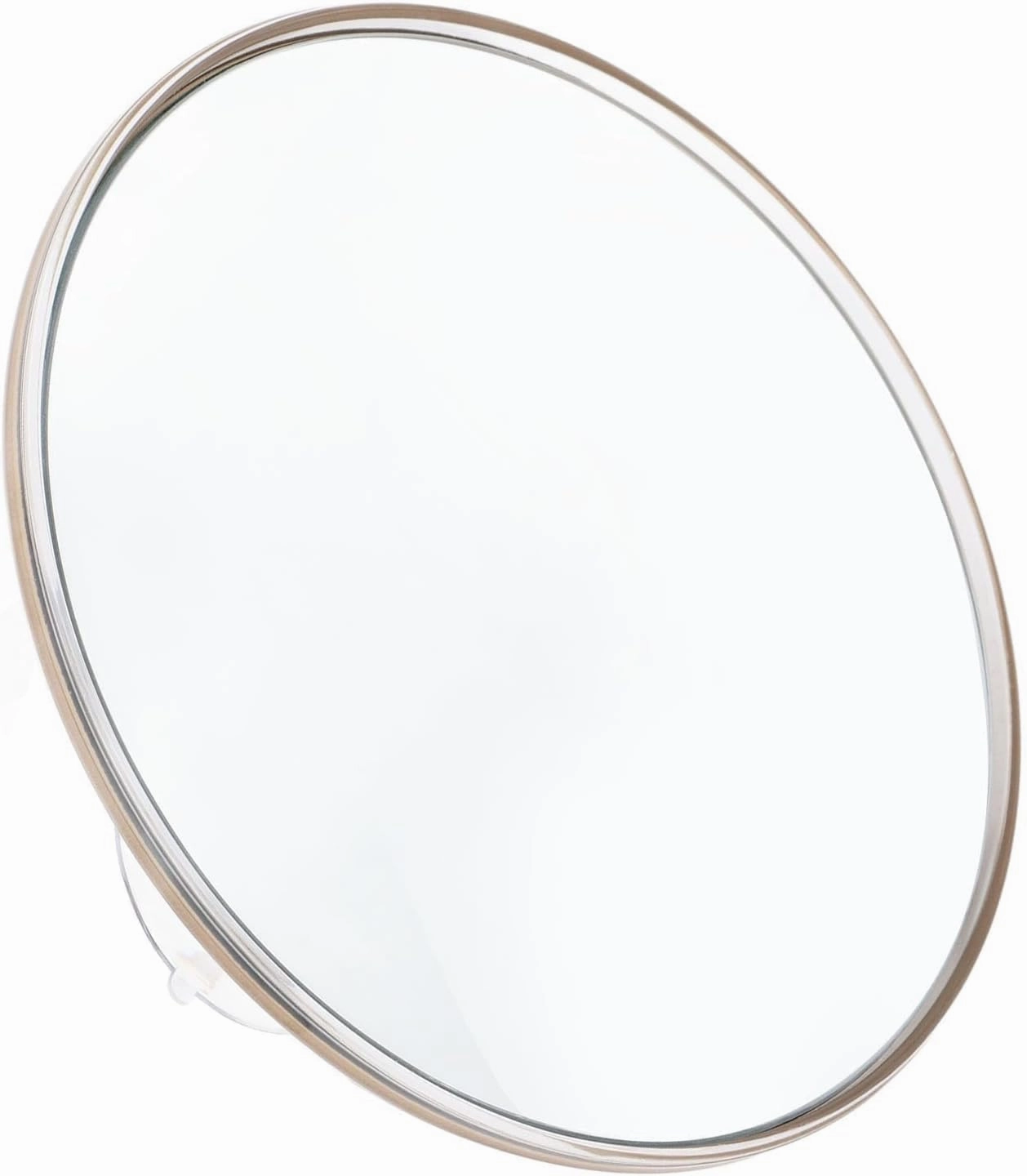 Round Stick-On Convex Mirror，30X Magnifying Mirror with Suction Cup, 6 Inch Round Makeup Mirror with 30X Magnification, Compact Makeup Magnifying Mirror,Silver