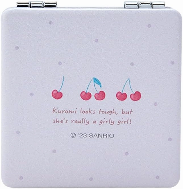 Sanrio 328774 Sanrio Pocket Mirror, Compact Mirror, Kuromi, 2.4 x 2.4 x 0.3 inches (6 x 6 x 0.9 cm), New Life, Personal Accessories, Character 328774