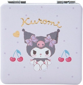 Sanrio 328774 Sanrio Pocket Mirror, Compact Mirror, Kuromi, 2.4 x 2.4 x 0.3 inches (6 x 6 x 0.9 cm), New Life, Personal Accessories, Character 328774