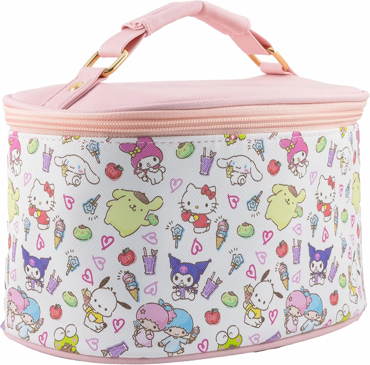 Sanrio Hello Kitty Makeup Bag – Makeup Organizer, Travel Toiletry Bag for Women & Girls | Cute Cosmetic Bag, Train Case for Kids, Travel Bag, Toiletry Bag for Women, Make up Storage | Ages 3 