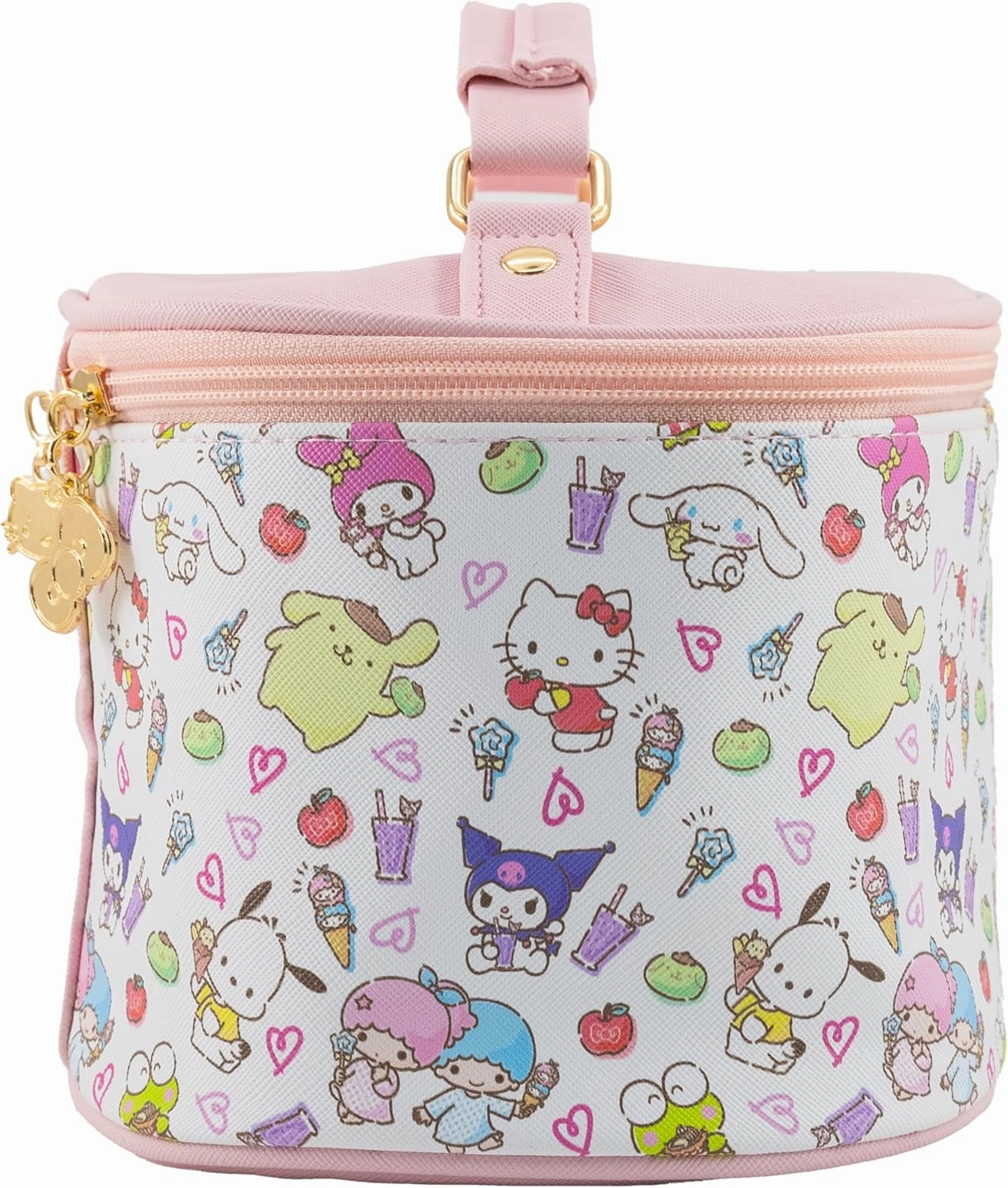 Sanrio Hello Kitty Makeup Bag – Makeup Organizer, Travel Toiletry Bag for Women & Girls | Cute Cosmetic Bag, Train Case for Kids, Travel Bag, Toiletry Bag for Women, Make up Storage | Ages 3 