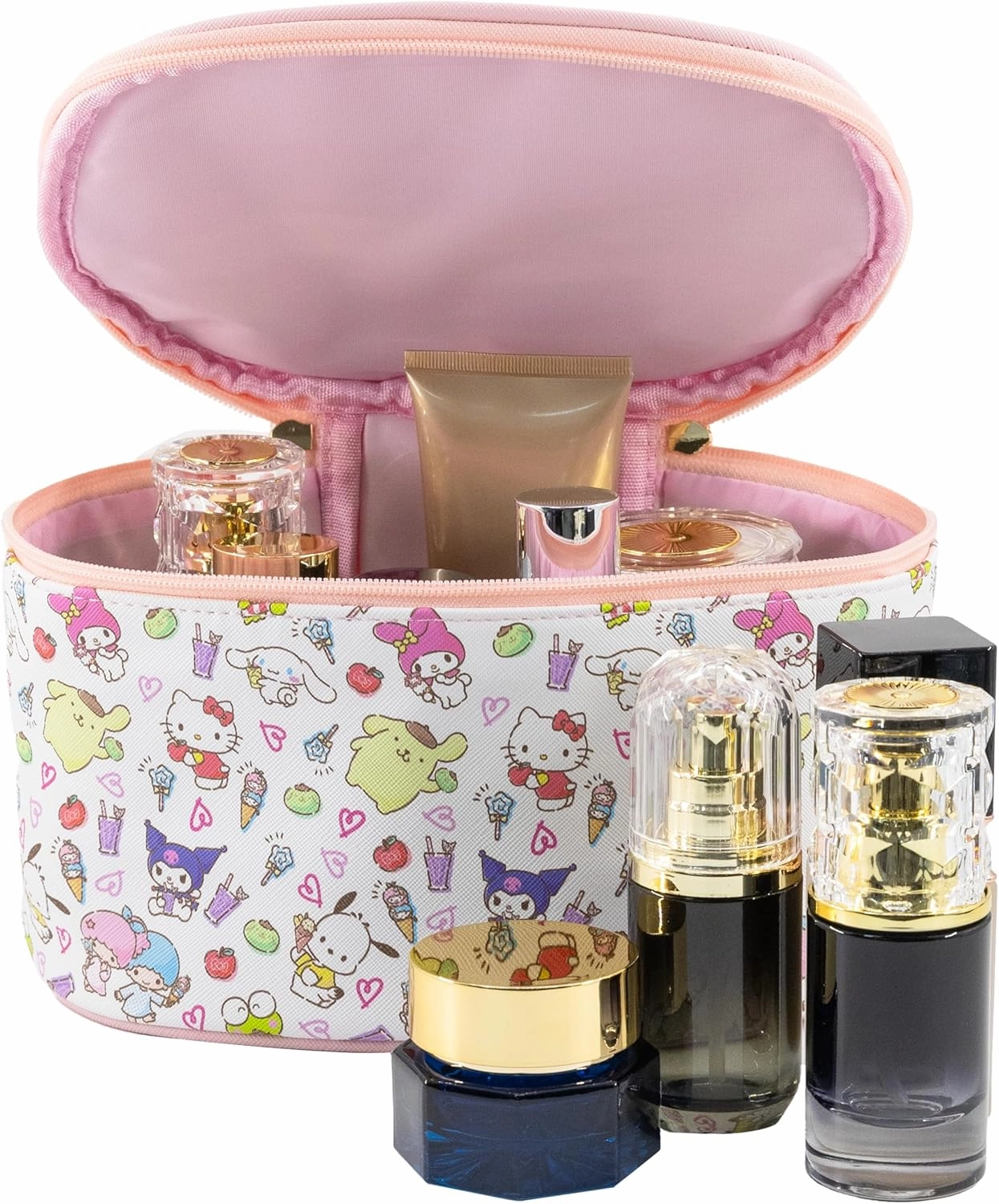 Sanrio Hello Kitty Makeup Bag – Makeup Organizer, Travel Toiletry Bag for Women & Girls | Cute Cosmetic Bag, Train Case for Kids, Travel Bag, Toiletry Bag for Women, Make up Storage | Ages 3 