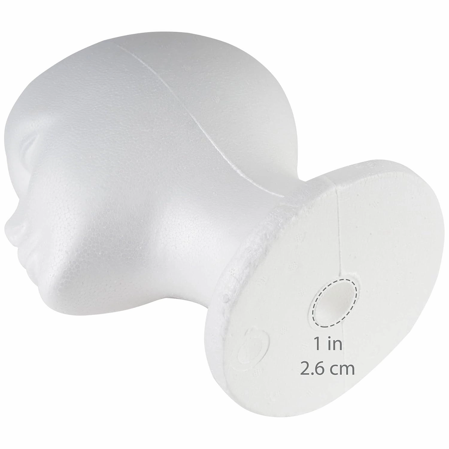 SHANY Styrofoam Model Heads ,Hat Wig Foam Mannequin Female Wig Head Stand ,Mannequin Head for wigs , Wig Holder - Round Base , 11 Inches Female Mannequin Head - Half Dozen - 6 Pieces