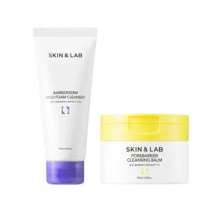 [SKIN&LAB] Double Cleansing Set for Extreme Dry Skin: Includes Cleansing Balm & Foam Cleanser
