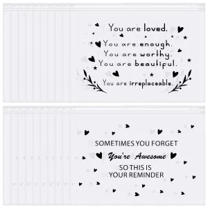 Sotiff 60 Pcs Inspirational Gifts for Women, Mother's Day Swag Bags Items, Bulk EVA Cosmetic Makeup Bag Employee Appreciation Gifts for Her Nurse Coworkers(Awesome/Loved,8 x 6 Inch)