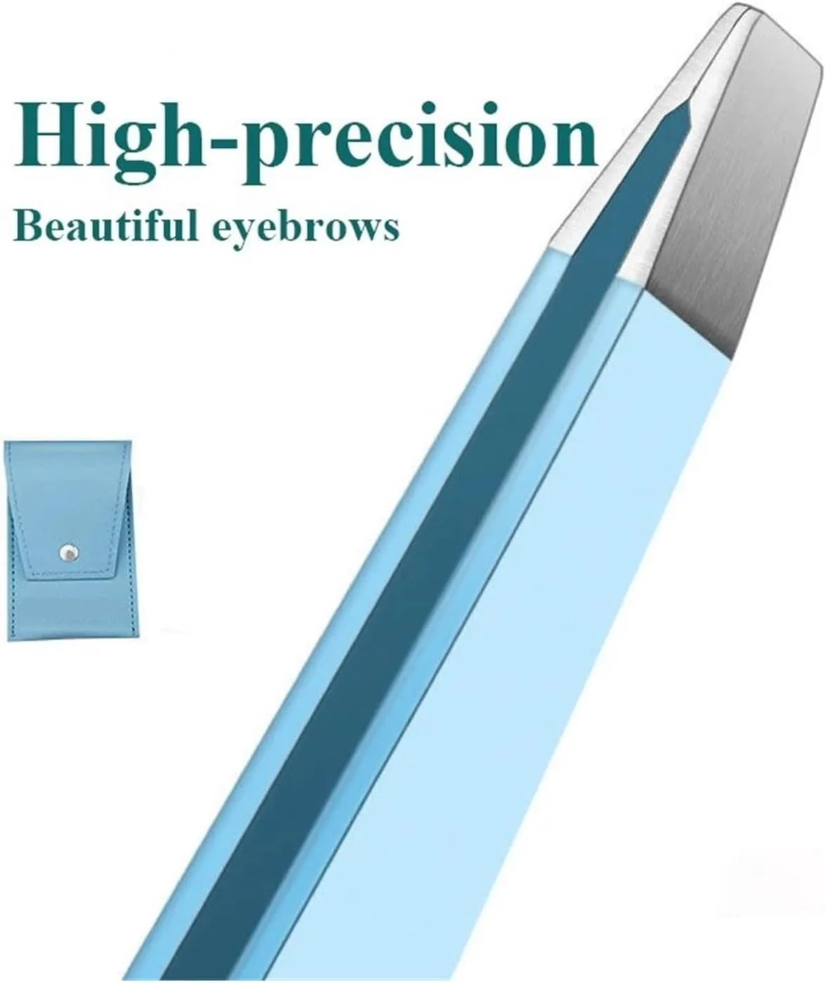Stainless Steel Slanted Brow Clips Removal Makeup Tools(Blue 4 in 1)