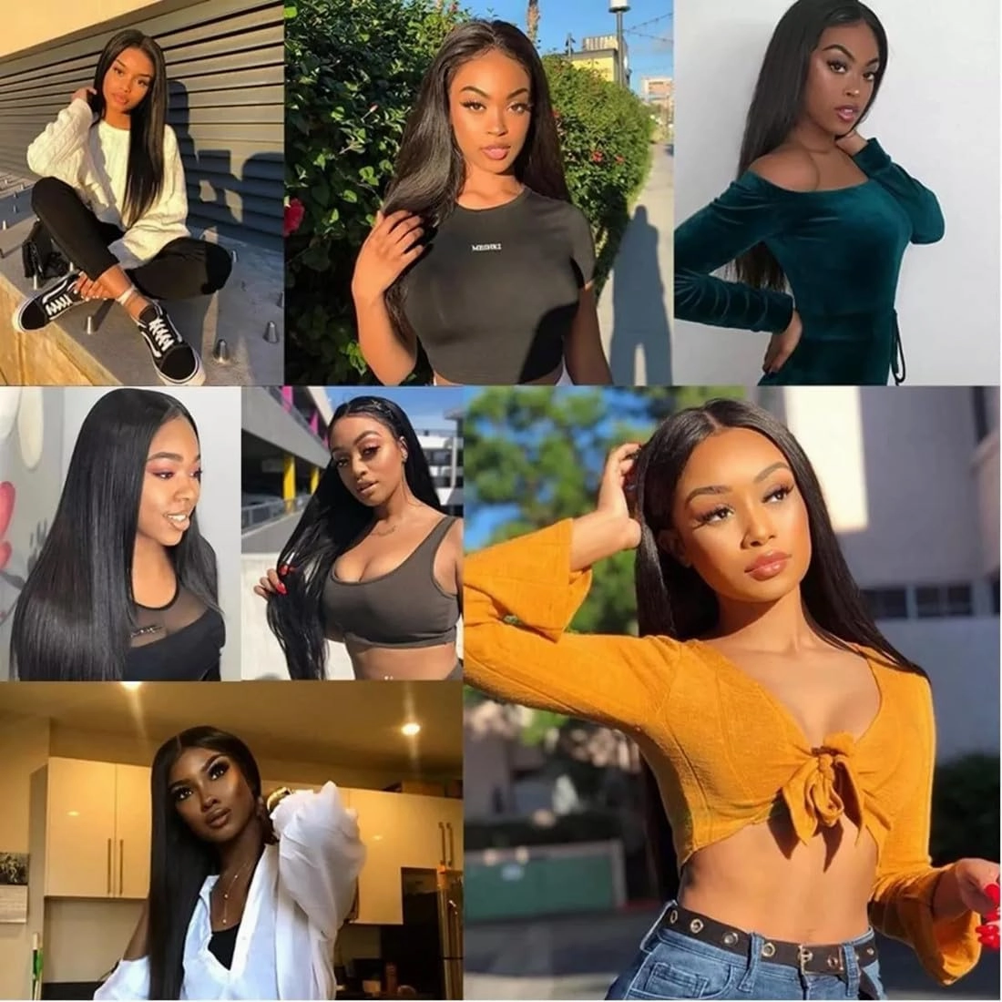 Straight Human Hair Bundles 16 18 20 22 Inch 100% Unprocessed Brazilian Virgin Hair 4 Bundles Real Human Hair Extensions Quick Weave for Women Natural Black