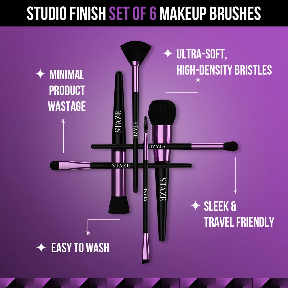 Studio Finish Set of 6 Makeup Brushes
