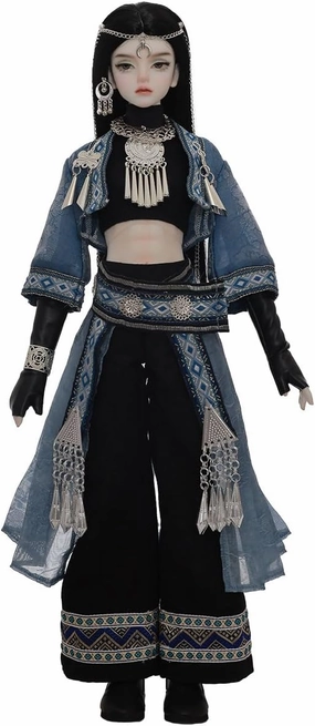 Suxi Bjd Doll 1/4 Unique Minority Miao Youth Embroidery Exquisite Collection Gift Resin Toy for 15  Year Old