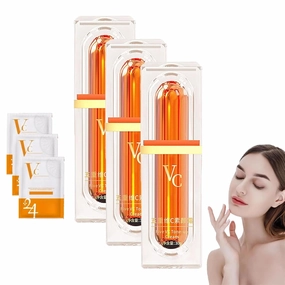Swarous Vitamin C Makeup Tone Up Cream, Vc Five Vitamin C Tone Up Cream, Multi-Vc Natural Makeup Creams, Fast-Absorbing Creams, Natural-Looking Finish For All Skin Types (3 Pcs)
