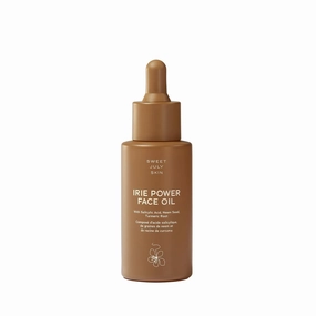 SWEET JULY SKIN Irie Power Face Oil, Moisturizing, Illuminate, Hydrating, Squalene, Neem Seed Oil, Turmeric Root Oil, Clean, Vegan, 1 Fl Oz
