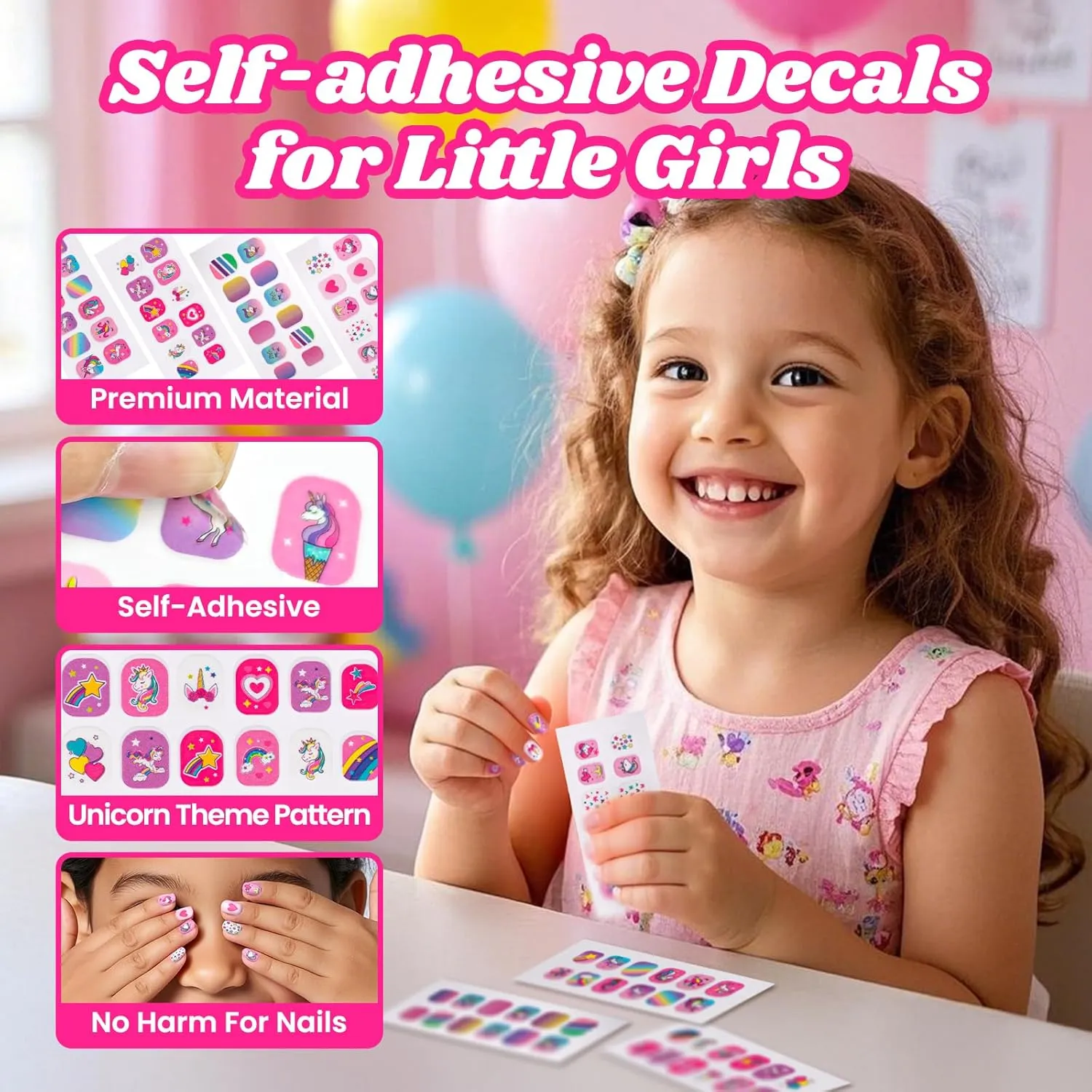 ULOVEME Kids Real Makeup Kit for Little Girls - Real, Non Toxic, Washable Make Up Toy - Umicorn Toys Gift for 3 4 5 6 7 8 9 10 12 Years Old Girls Birthday (Pink Crossbody Bag)