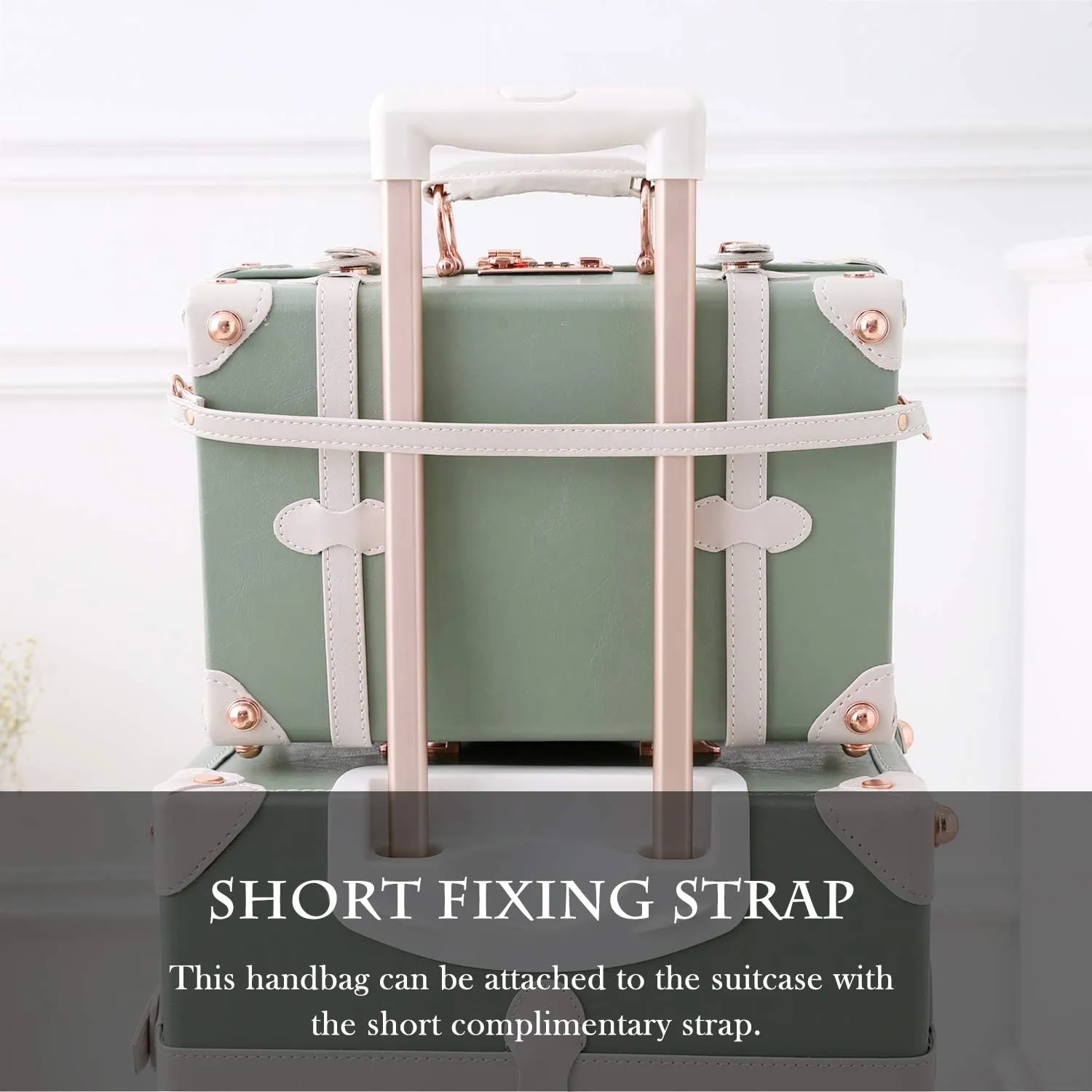 Unitravel 12inch Women Cute Suitcase Small Train Case with Straps