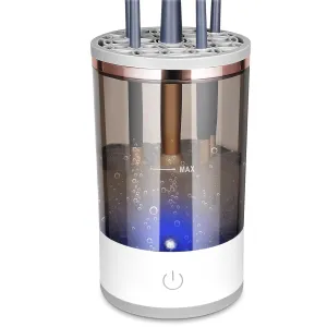 Upgraded Electric Makeup Brush Cleaner and Dryer Automatic Brush Cosmetic Supplies Storage Box Deep Cosmetic Brush Spinner for Brushes (XSQ)