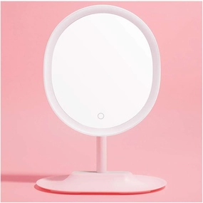 Vanity Makeup Mirror Desktop Single-Sided Makeup Mirror High-Definition Oval Bedroom Makeup Mirror Portable Most Suitable for Ladies Gifts Table Desk Mirror