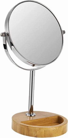 Vanity Mirror 360° Rotating Tabletop Makeup Mirror for Ladies Base 6 Inches High Definition for Bathroom Bedroom