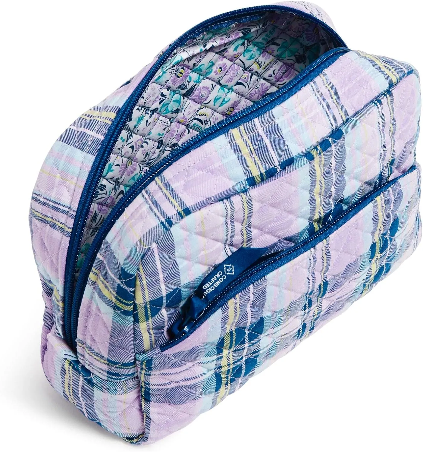 Vera Bradley Women's Cotton Large Cosmetic Makeup Organizer Bag