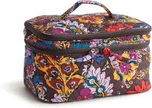 Vera Bradley Women's Premium Cotton Brush Up Cosmetic Case
