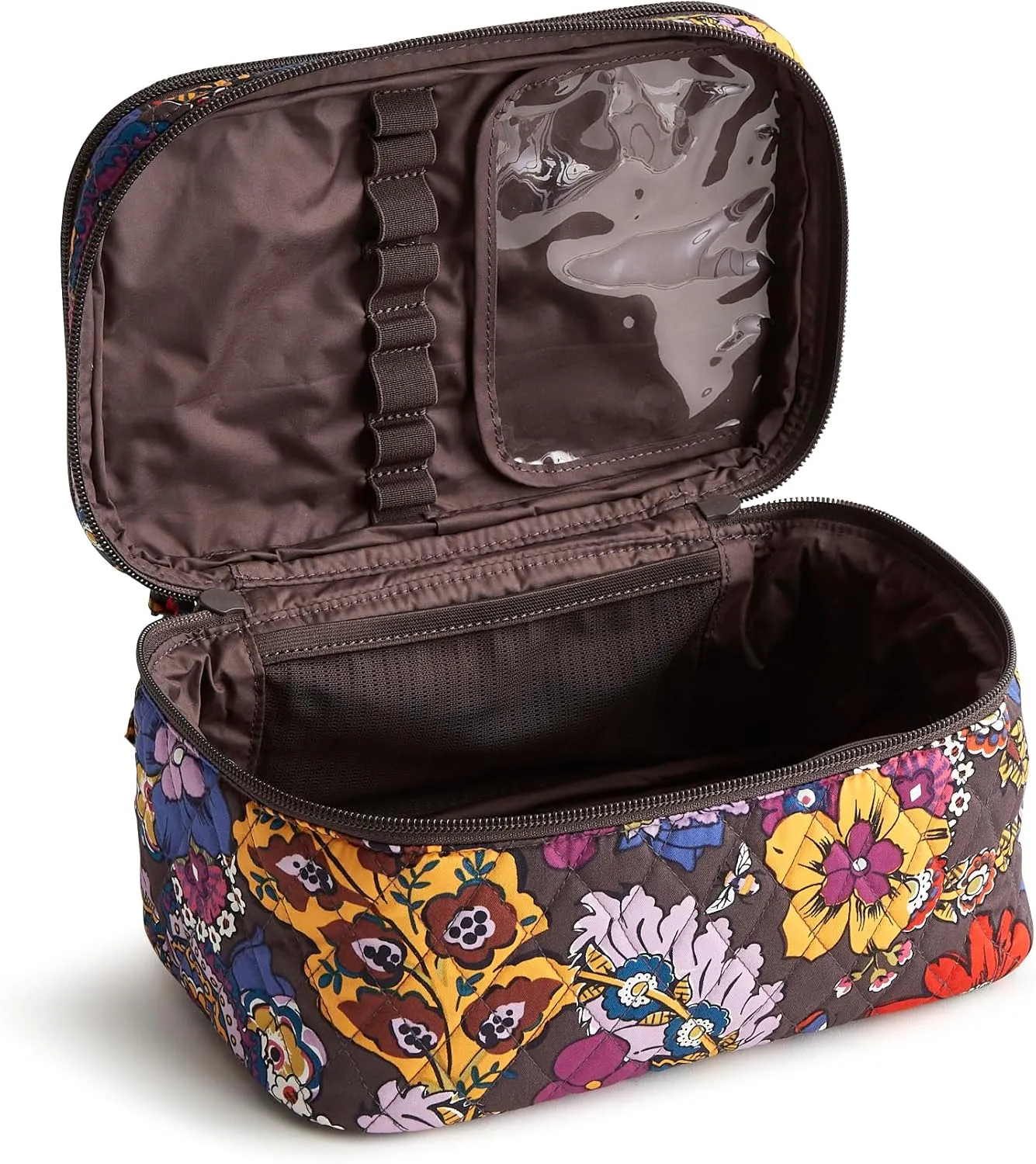 Vera Bradley Women's Premium Cotton Brush Up Cosmetic Case
