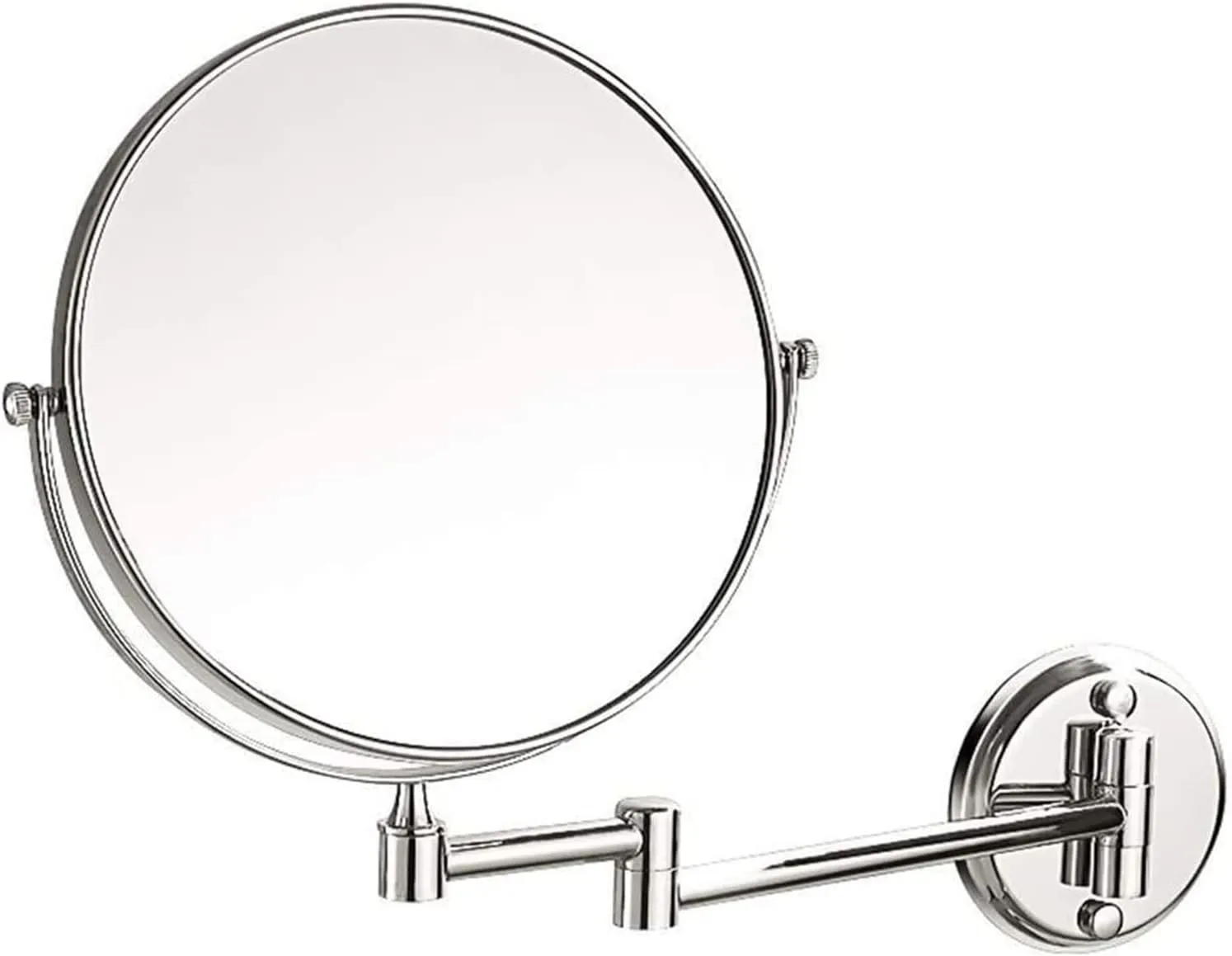 Wall-Mounted Makeup Mirror Bathroom 6-inch Cosmetic Mirror Folding Rotating Telescopic Mirror Wall-Mounted Double-Sided
