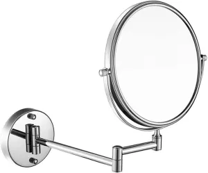 Wall-Mounted Makeup Mirror Modern Wall-Mounted 8-inch Vanity Mirror Retractable Folding 10X Magnifying Bathroom Mirror