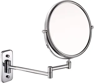 Wall-Mounted Makeup Mirror Wall-Mounted 8-inch 10X Magnifying Mirror Double-Sided Folding Vanity Mirror