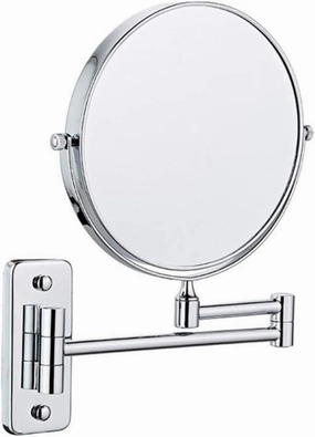 Wall Mirror, Makeup Vanity Mirror,Two-Sided Wall Mounted Beauty Mirror Multiple Magnification Bathroom Mirror 360°Swivel Extendable Cosmetic Mirror 6inch,Silver (Color : Silver, Size : 5X)