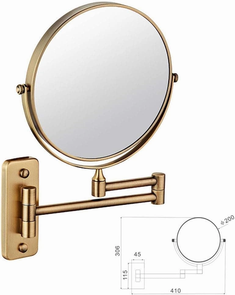 Wall Mounted Cosmetic Mirror 3X/1X Magnification Makeup Mirror Free Rotation for Beauty Makeup/Bathroom Shaving(#4)