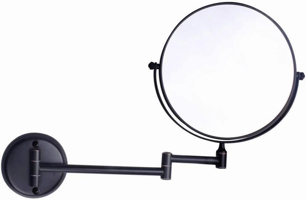 Wall Mounted Makeup Mirror 6 Inch, 7X Magnifying Double-Sided Adjustable Vanity Mirror, Rust-Resistant