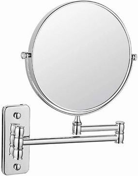 Wall Mounted Makeup Mirror 6 Inches, Makeup Mirror for Bathroom with 3x/5x Magnification, Two-Sided Extendable, 360 Degree Swivel, for Girls