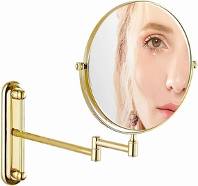 Wall Mounted Makeup Mirror, Magnifying Wall Bathroom Mirror, 360 Degree Swivel Rotation with Distortion Free View (Color : 8in, Size : 7X)