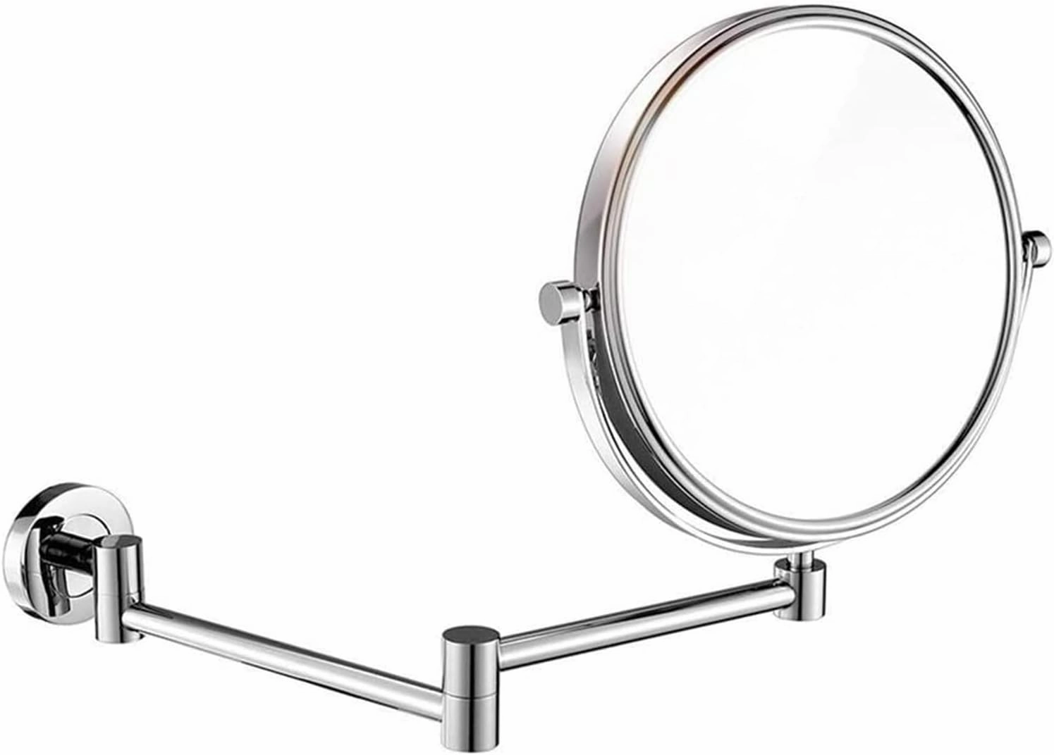 Wall-Mounted Makeup Mirror Wall-Mounted 8-inch Cosmetic Mirror Folding Double-Sided 3X Magnifying Mirror