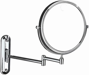 Wall-Mounted Makeup Mirror Wall-Mounted Vanity Mirror 8 Inch Folding Telescopic 3X Magnification Double-Sided Beauty Mirror