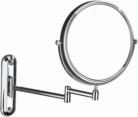 Wall-Mounted Makeup Mirror Wall-Mounted Vanity Mirror 8 Inch Folding Telescopic 3X Magnification Double-Sided Beauty Mirror