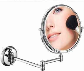Wall Mounted Makeup Mirror with 3X Magnification, Makeup Mirror for Bathroom, 360 Degree Swivel Rotation(8In)