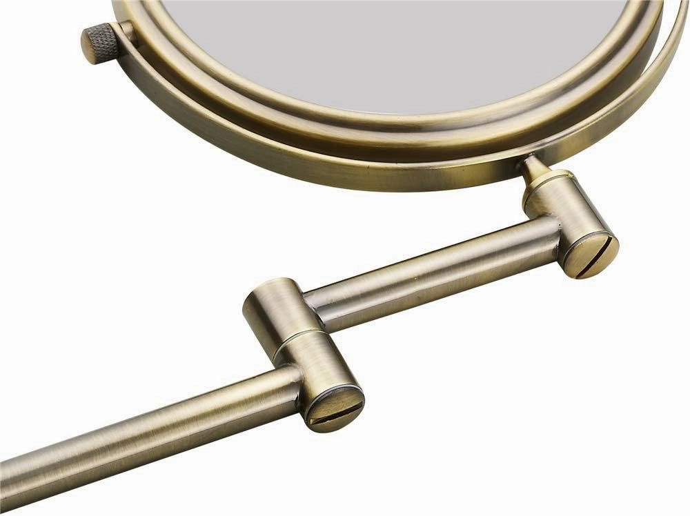 Wall Mounted Makeup Mirrors Magnifying Extend Sturdy Adjustable Cosmetic Mirror Bathroom Shaving Vanity Mirror(3X,8inch)
