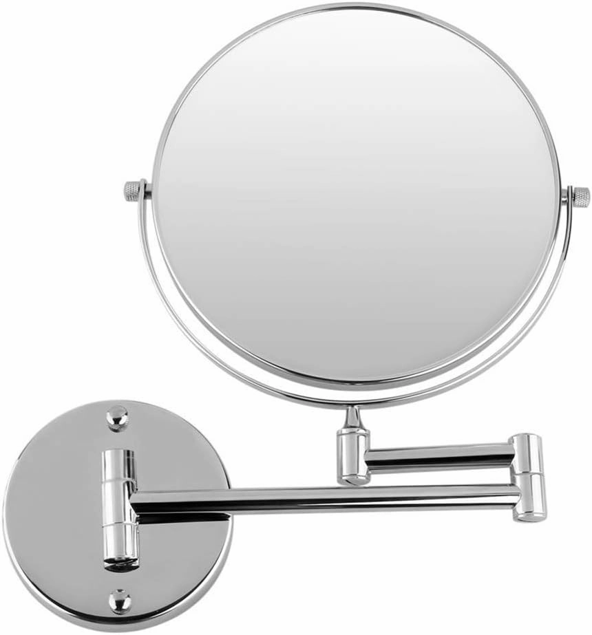 Wall Mounted Makeup Mirrors Magnifying Extend Sturdy Adjustable Shaving Cosmetic Mirror Bathroom Hotel Vanity Mirrors(10x,8inch)