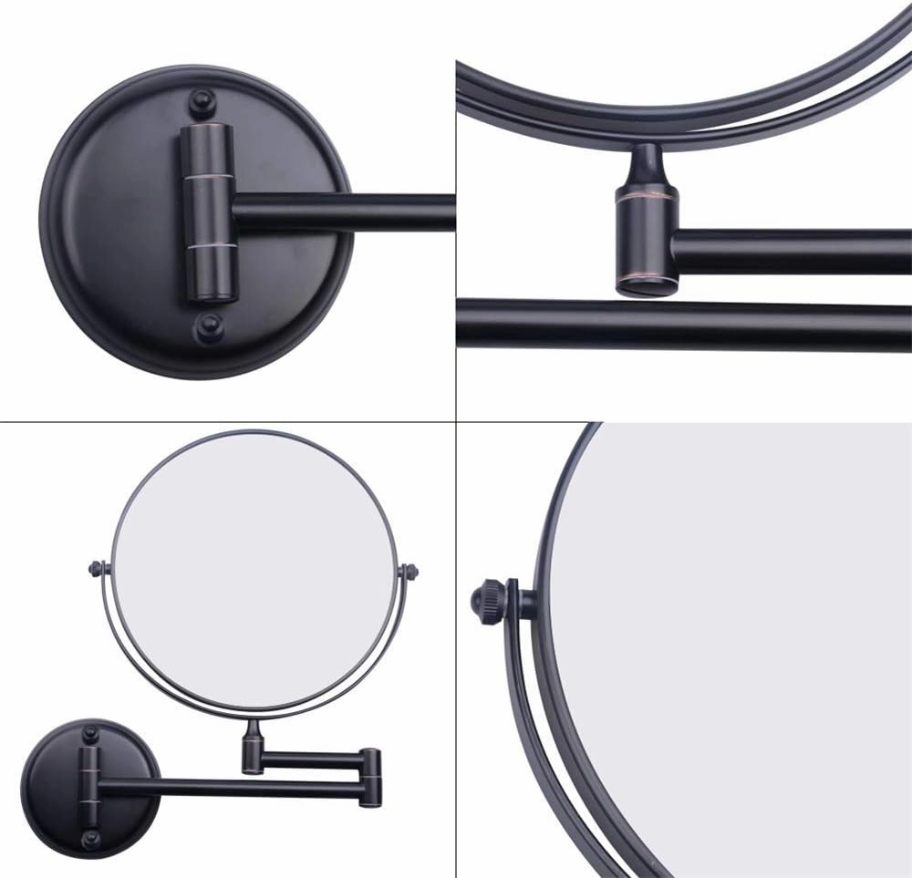 Wall Mounted Makeup Mirrors Magnifying Extend Sturdy Double Sided Adjustable Cosmetic Mirror Bathroom Shaving Vanity Mirror(7X,6inch)