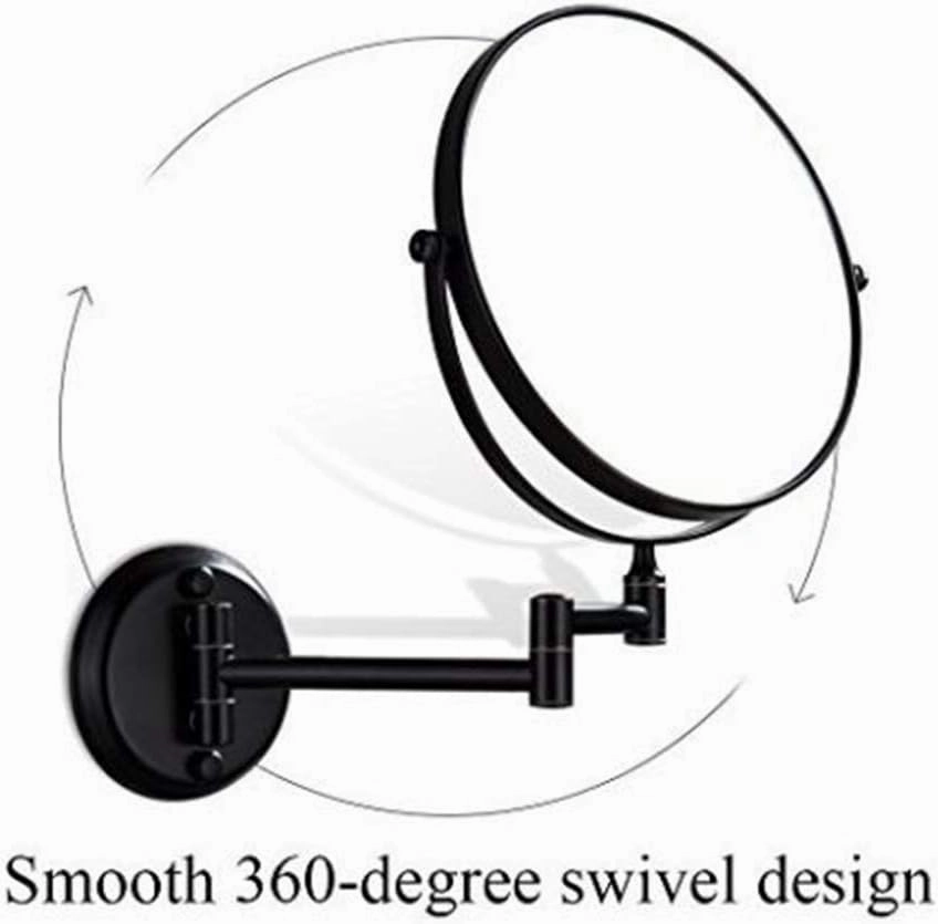 Wall Mounted Makeup Mirrors Magnifying Extend Sturdy Double Sided Adjustable Cosmetic Mirror Bathroom Shaving Vanity Mirror(7X,6inch)