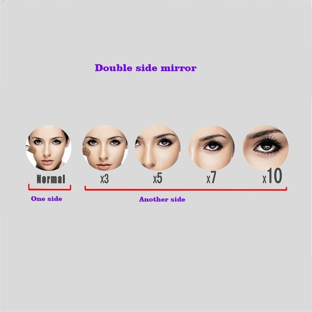 Wall Mounted Makeup Mirrors Magnifying Extend Sturdy Double Sided Adjustable Cosmetic Mirror Bathroom Shaving Vanity Mirror(7X,6inch)