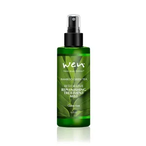 WEN by Chaz Dean Replenishing Treatment Mist - Hydrating Hair Mist, Hair Oil Spray, Weightless Hair Shine, Frizz Control Spray for Wavy, Curly or Straight Hair - Bamboo Green Tea, 6 Fl Oz (Pack of 1)