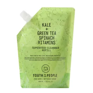 Youth To The People Superfood Facial Cleanser - Kale   Green Tea Daily Face Wash, Gentle Makeup Remover, With Antioxidants for Glowing Skin & Less Visible Pores, Award-winning, Refillable Packaging