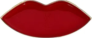 Yves Saint Laurent Small RED KISS Lips Beauty YSL Mirror Compact Makeup Fashion Mirror (4" L x 2" H) - 9478